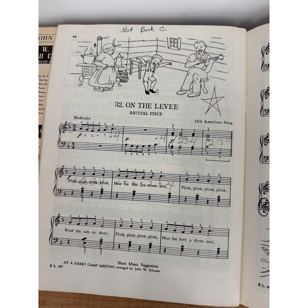 John W Schaum Piano Course Red Book A and Blue Book B Vintage Sheet Music Lot - Picture 10 of 10